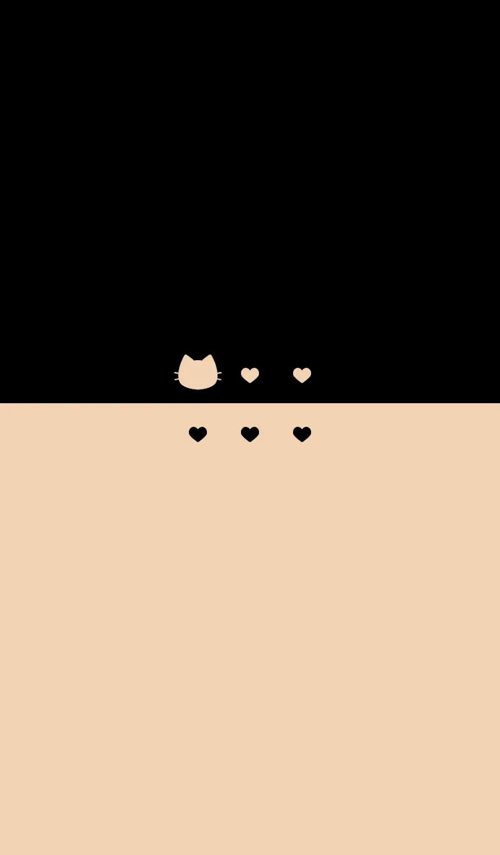 [LINE着せ替え] ねことハート(black&pastel:02)の画像1