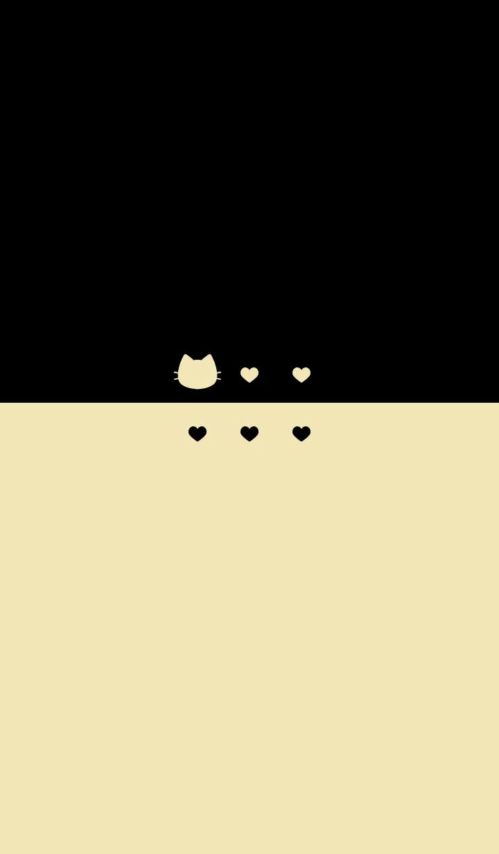[LINE着せ替え] ねことハート(black&pastel:03)の画像1