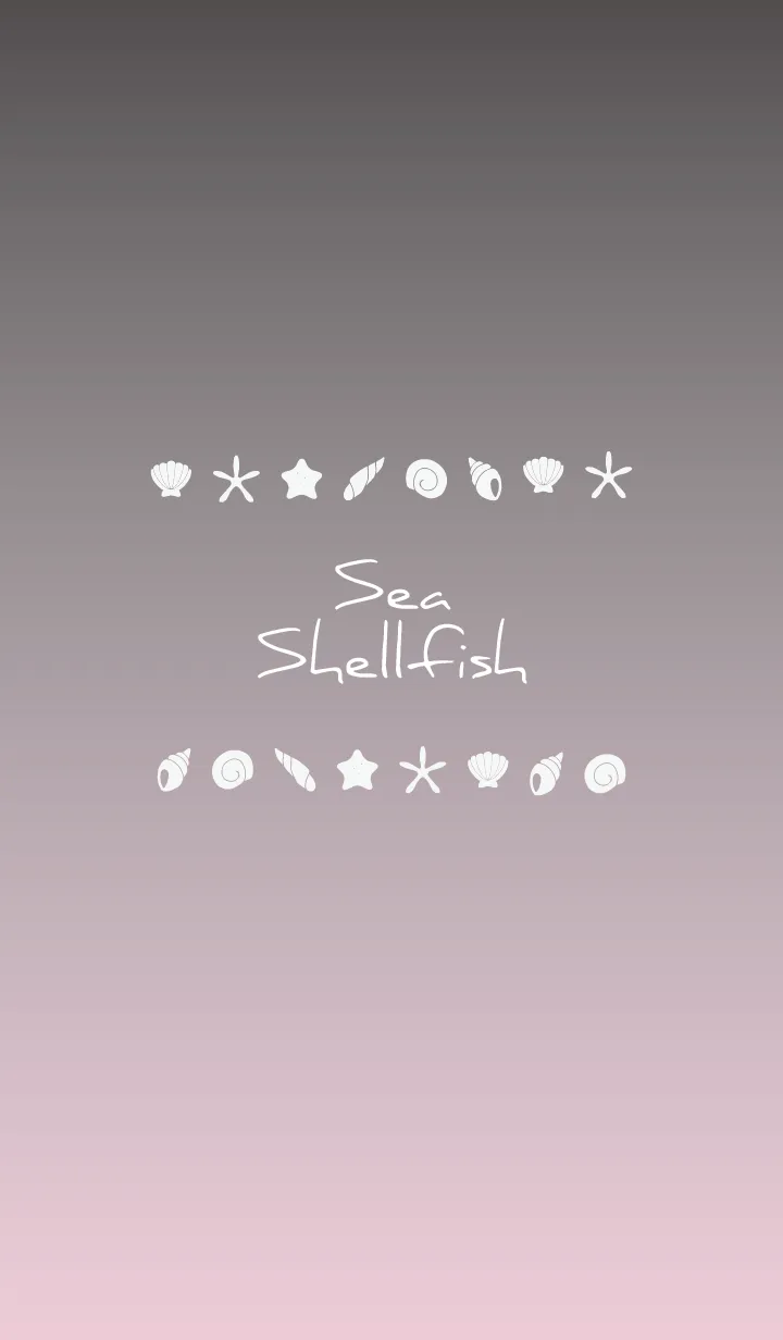 [LINE着せ替え] ブラック : 海と貝殻の画像1