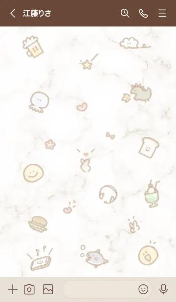 [LINE着せ替え] シンプルなアイコン8♬ブラウン03_1の画像3