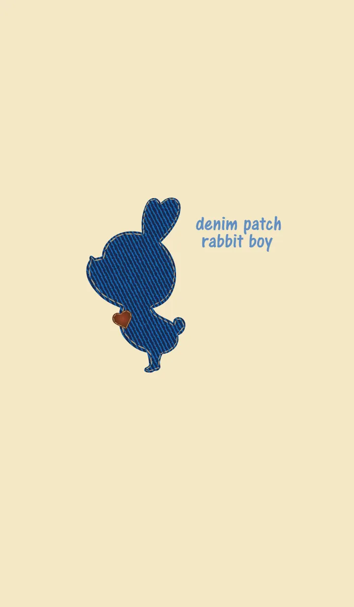 [LINE着せ替え] denim patch rabbit boy 2の画像1