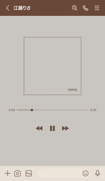 [LINE着せ替え] ミュージックプレイヤー 2 #グレージュの画像3