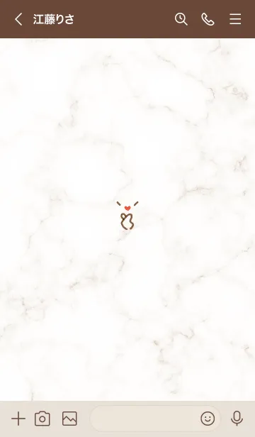 [LINE着せ替え] 指ハート♥ブラウン03_1の画像3