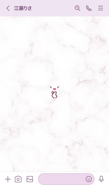 [LINE着せ替え] 指ハート♥バイオレット04_1の画像3