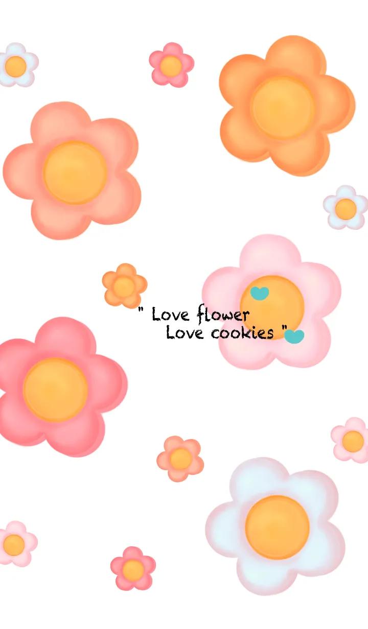 [LINE着せ替え] Cute flower cookies 11の画像1