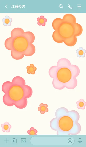 [LINE着せ替え] Cute flower cookies 11の画像3