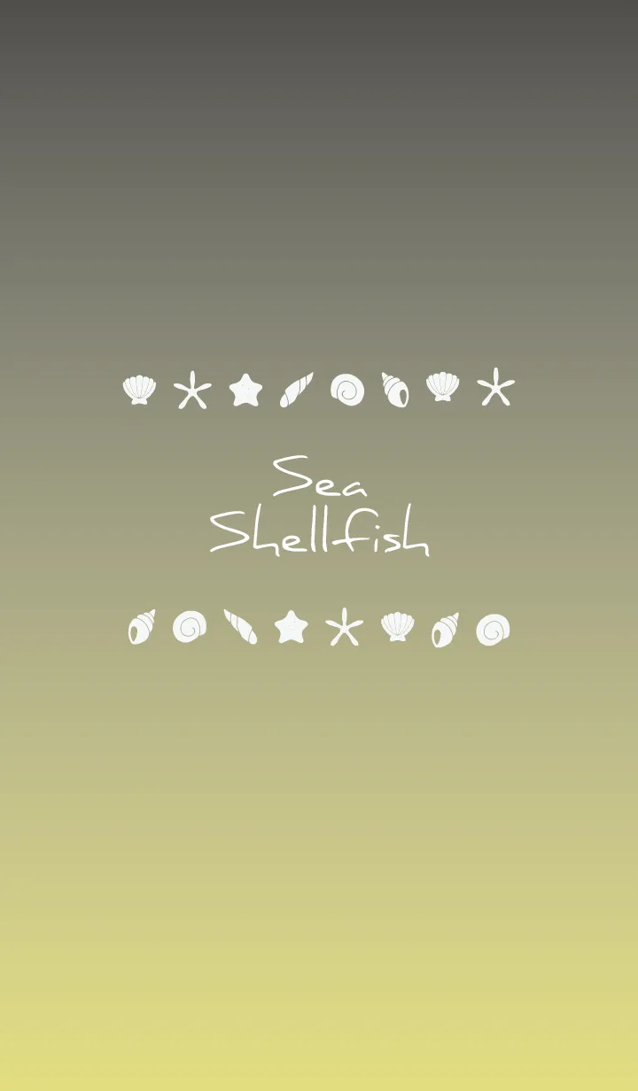 [LINE着せ替え] 黒と黄色 : 海と貝殻の画像1