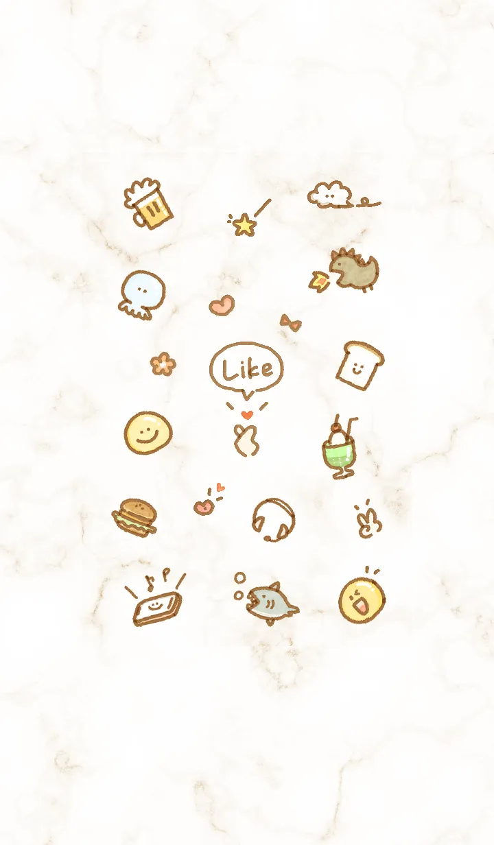 [LINE着せ替え] シンプルなアイコン8♬ベージュ05_1の画像1