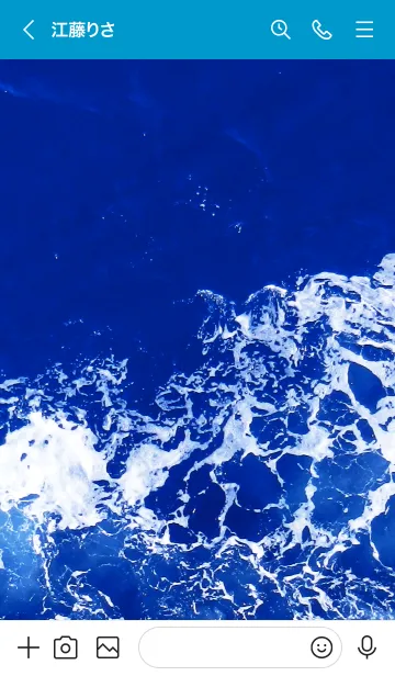 [LINE着せ替え] 深い青の海 波9の画像3