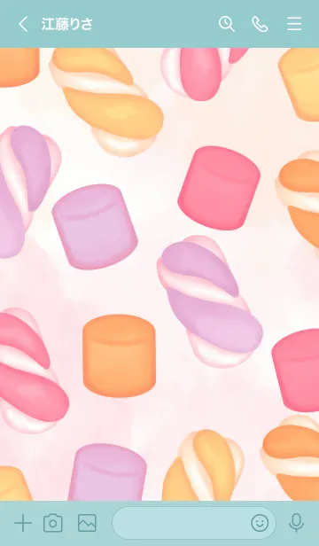 [LINE着せ替え] Cute colorful marshmallow 14の画像3