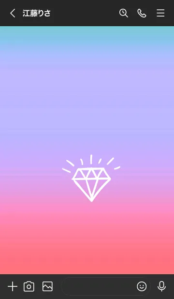 [LINE着せ替え] グラデーション ダイアモンド  133の画像3