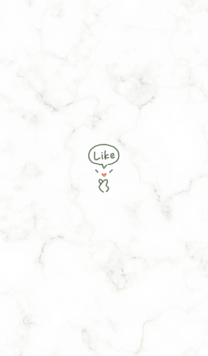 [LINE着せ替え] 指ハート♥グリーン06_1の画像1