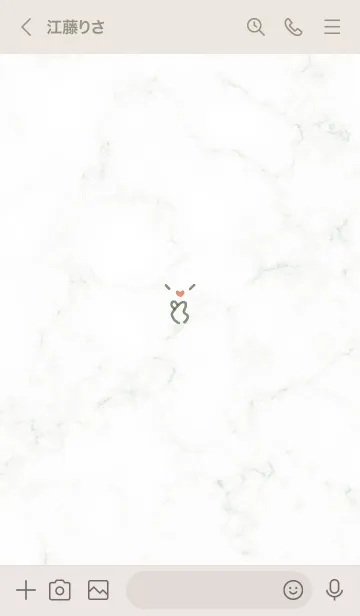 [LINE着せ替え] 指ハート♥グリーン06_1の画像3