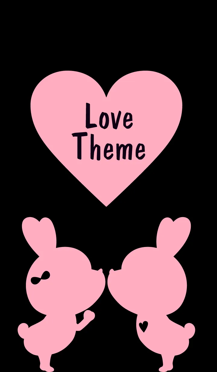 [LINE着せ替え] LOVE THEME Pink and Black 34の画像1