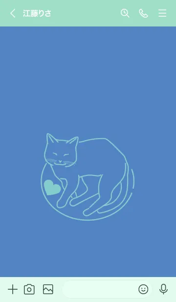 [LINE着せ替え] ネコとハート usugunjyouの画像3