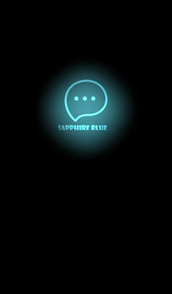 [LINE着せ替え] Sapphire Blue Neon Theme V2 (JP)の画像1