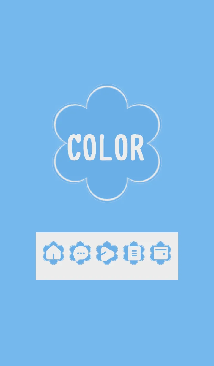 [LINE着せ替え] blue color C06mの画像1