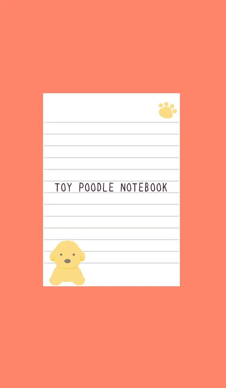 [LINE着せ替え] トイプードルのノート/アプリコットの画像1