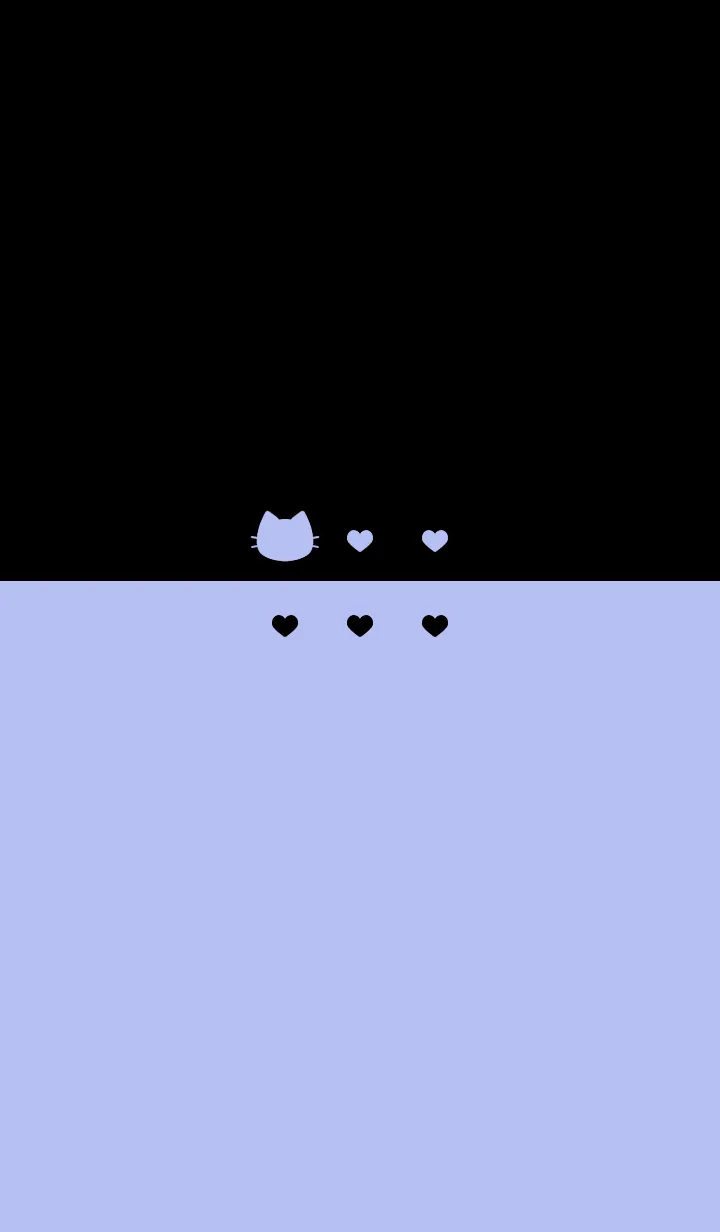 [LINE着せ替え] ねことハート(black&pastel:08)の画像1