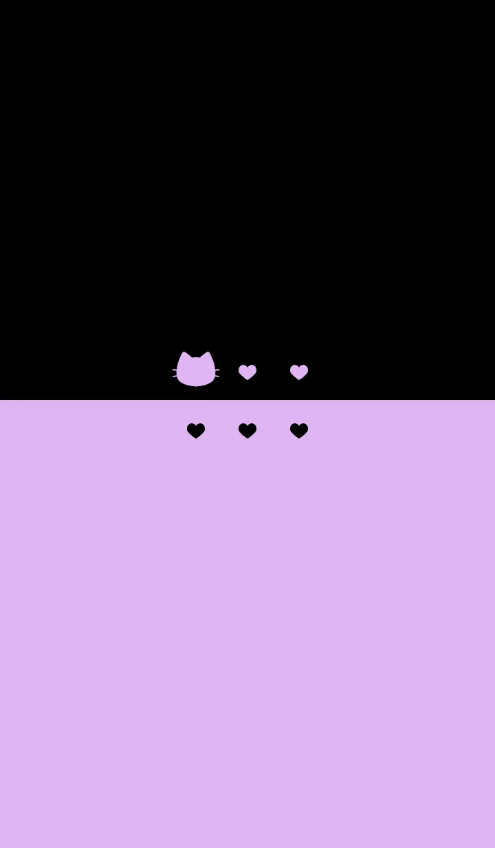 [LINE着せ替え] ねことハート(black&pastel:09)の画像1