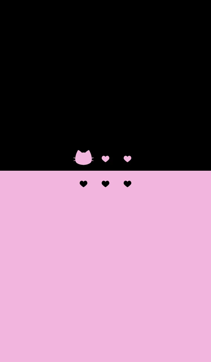 [LINE着せ替え] ねことハート(black&pastel:10)の画像1