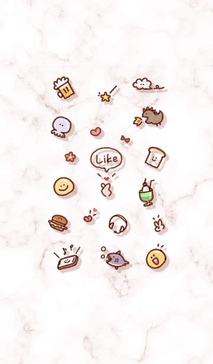 [LINE着せ替え] シンプルアイコン9♬ピンクブラウン09_1の画像1