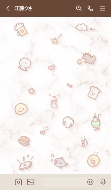 [LINE着せ替え] シンプルアイコン9♬ピンクブラウン09_1の画像3