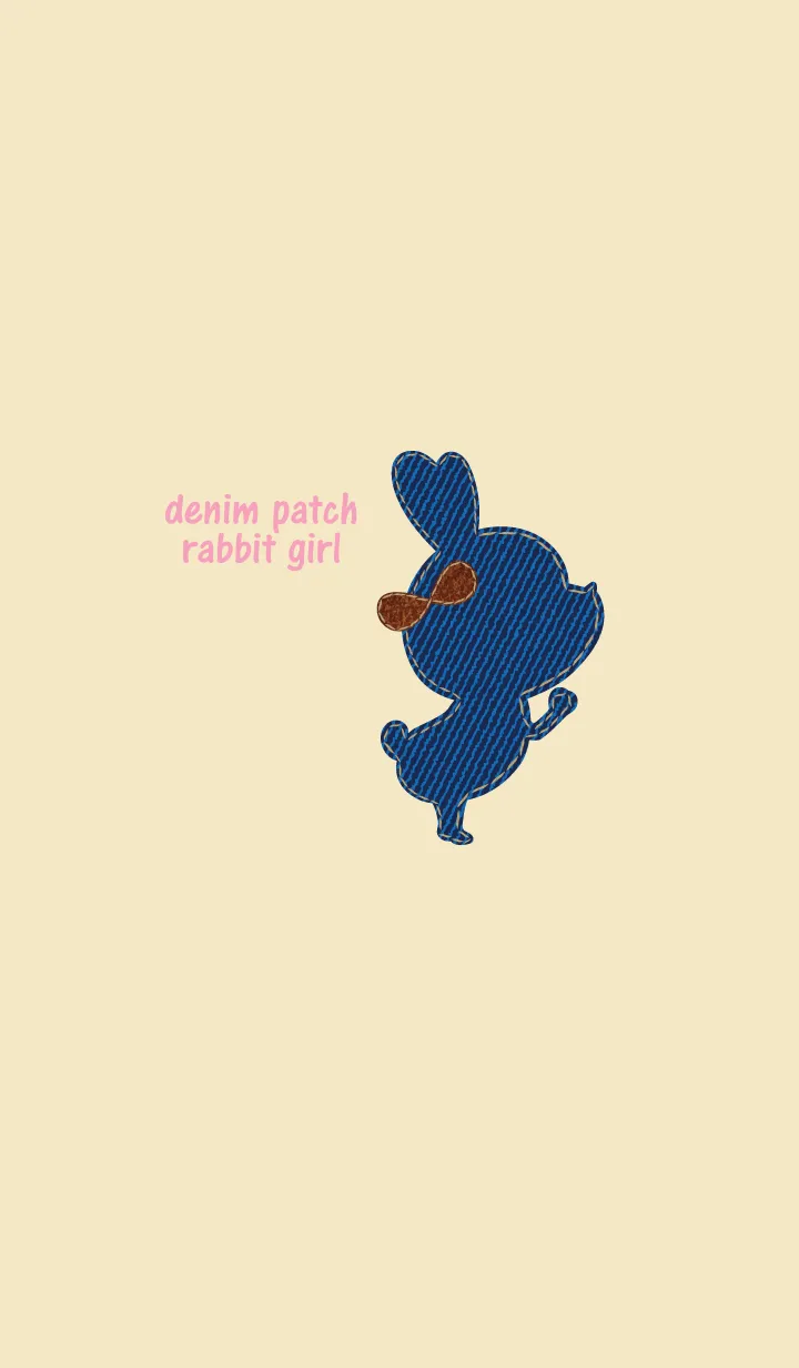 [LINE着せ替え] denim patch rabbit girl 3の画像1