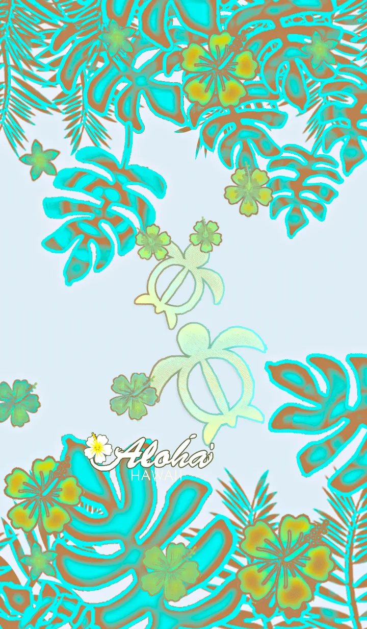 [LINE着せ替え] ハワイの森*ハワイ＊ALOHA+295の画像1