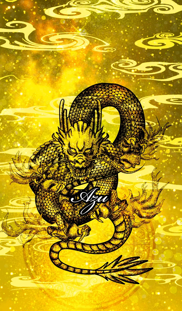 [LINE着せ替え] あず＄金運UP＄和風金龍＄2の画像1