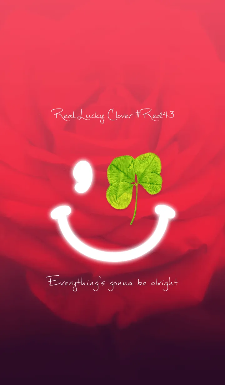 [LINE着せ替え] 本物ラッキークローバー #レッド43の画像1