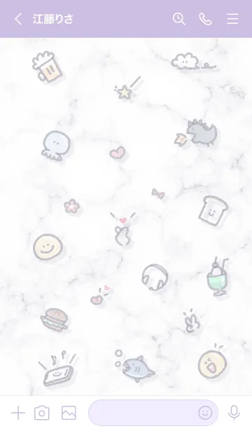 [LINE着せ替え] シンプルアイコン9♬ウィスタリア08_1の画像3