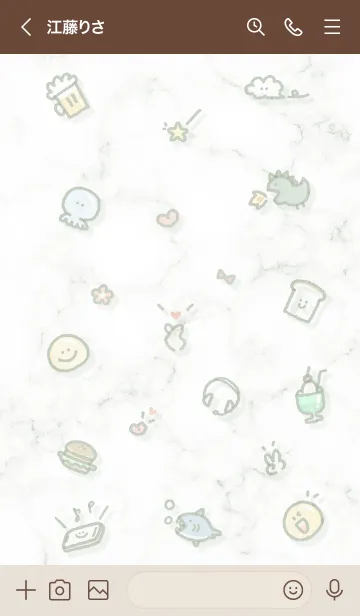 [LINE着せ替え] シンプルアイコン9♬グリーン07_1の画像3