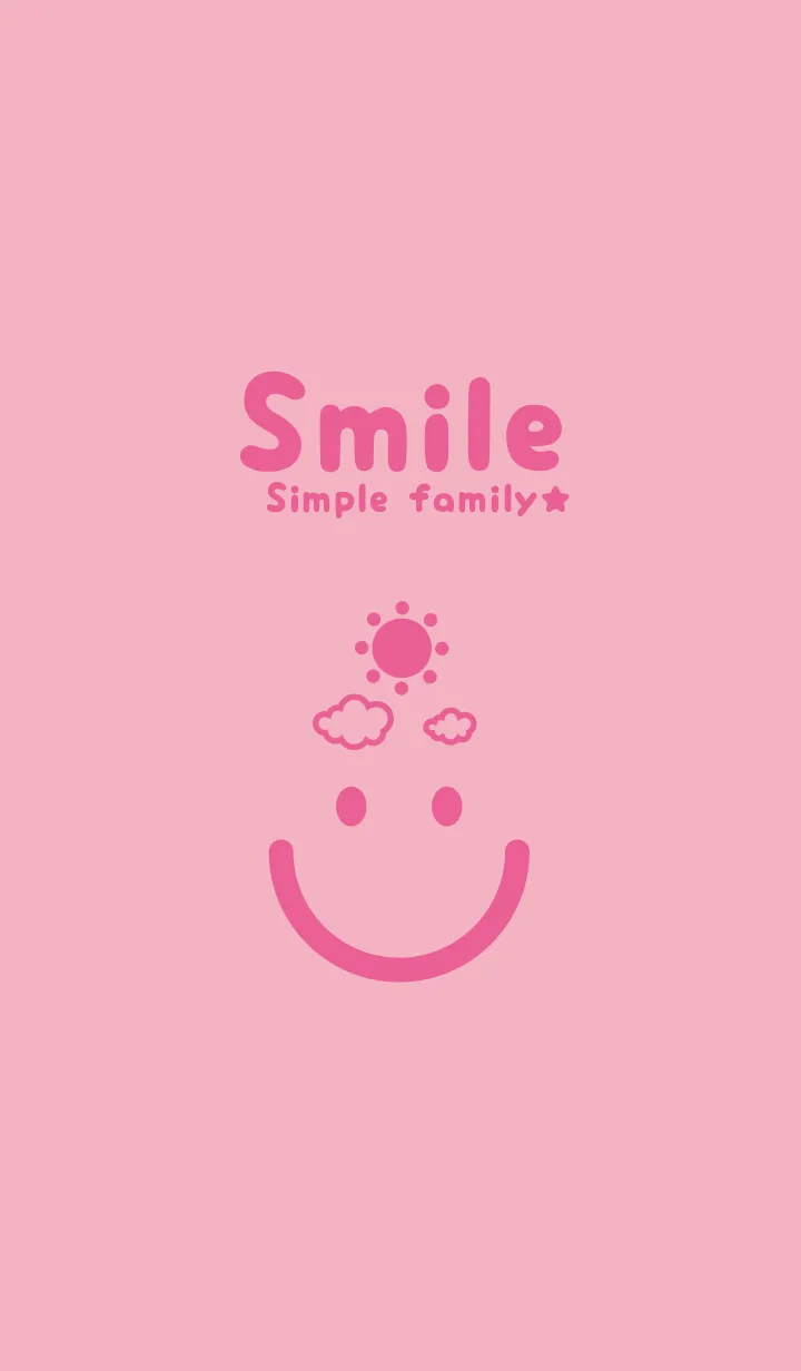 [LINE着せ替え] スマイル＆SUN 鴇色の画像1