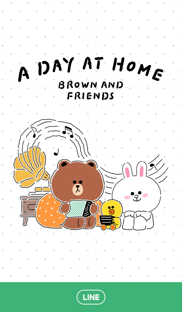 [LINE着せ替え] BROWN A DAY AT HOMEの画像1