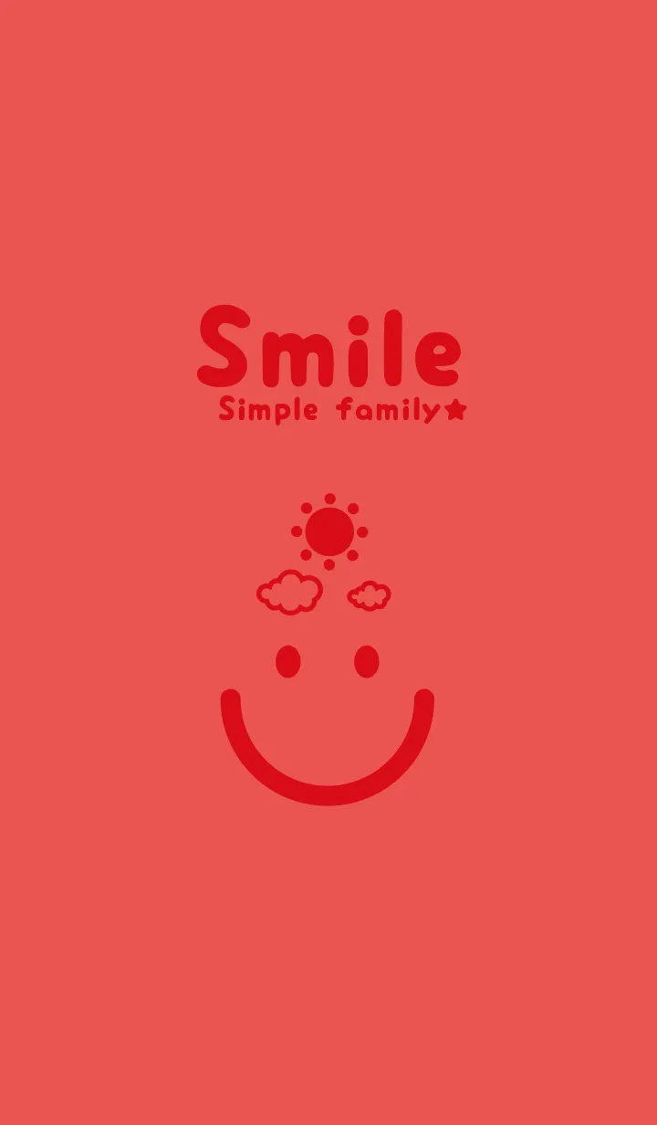 [LINE着せ替え] スマイル＆SUN ポピーレッドの画像1