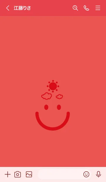 [LINE着せ替え] スマイル＆SUN ポピーレッドの画像3