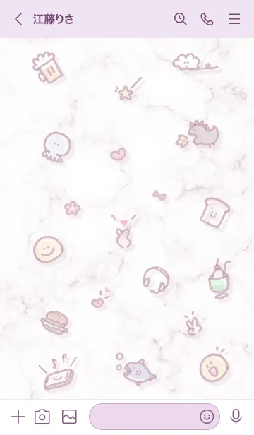 [LINE着せ替え] シンプルアイコン9♬バイオレット04_1の画像3