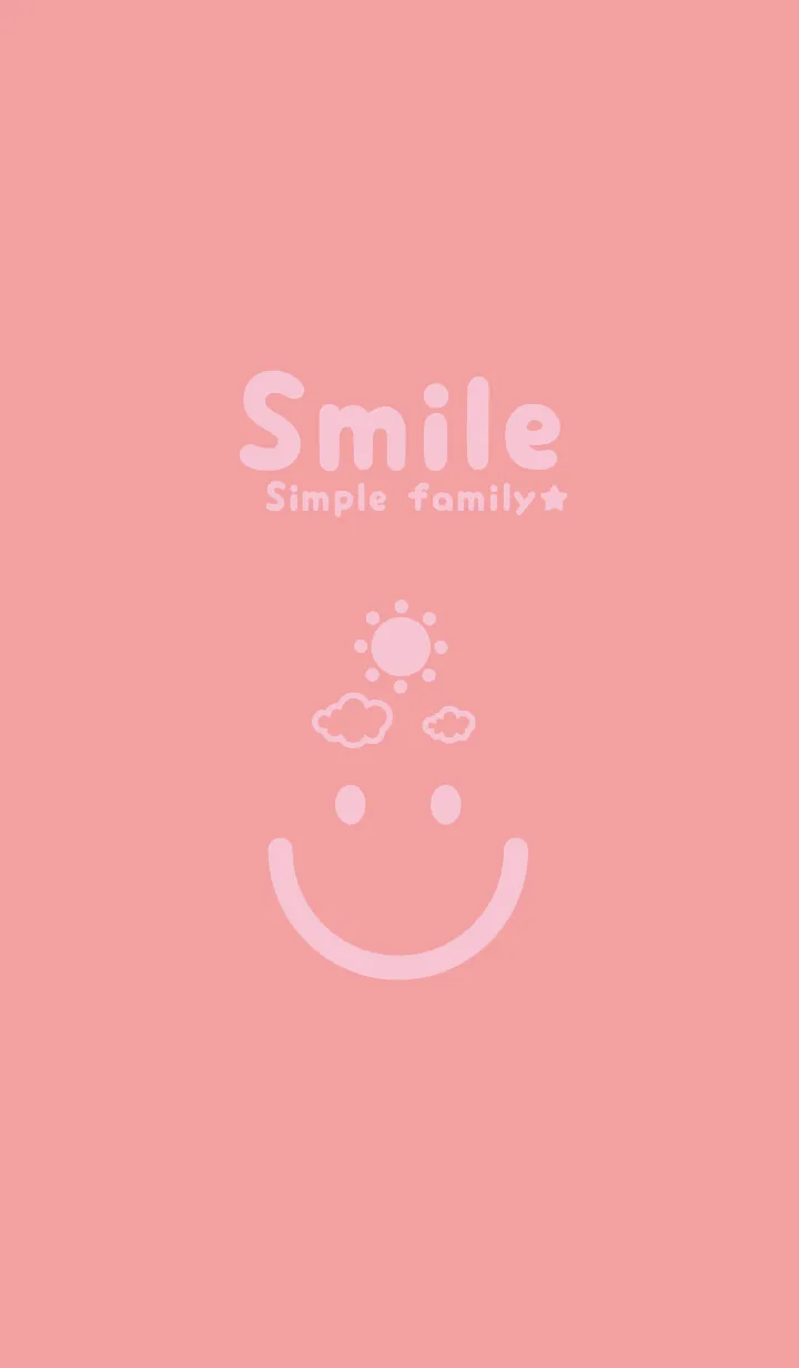 [LINE着せ替え] スマイル＆SUN 紅梅色の画像1