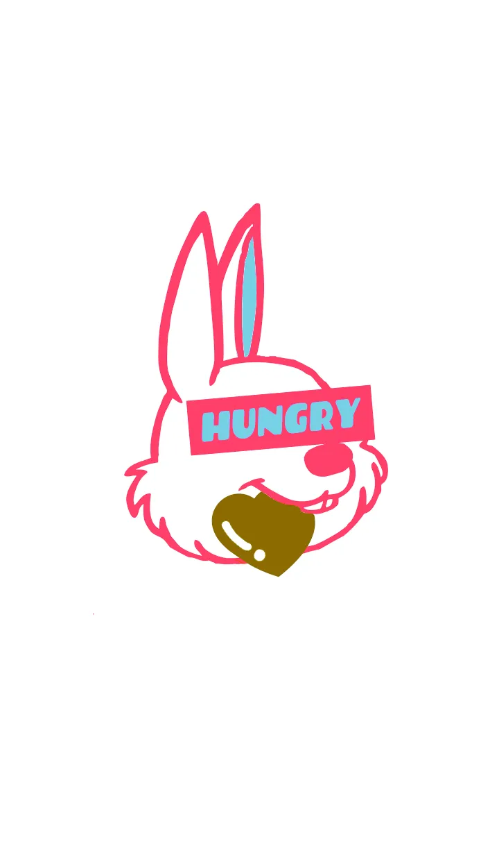 [LINE着せ替え] ハート イート ラビット 102の画像1