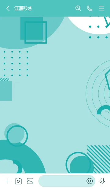 [LINE着せ替え] Fun Geometric Powder Blueの画像3