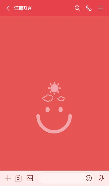 [LINE着せ替え] スマイル＆SUN オレンジバーミリオンの画像3