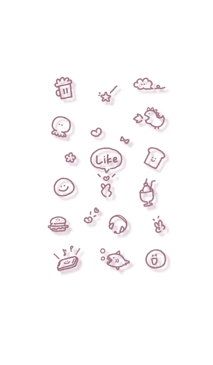 [LINE着せ替え] シンプルアイコン12♬バイオレット04_1の画像1