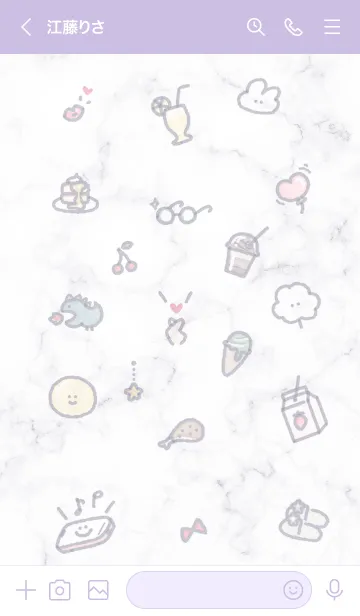 [LINE着せ替え] シンプルアイコン10♦ウィスタリア08_1の画像3