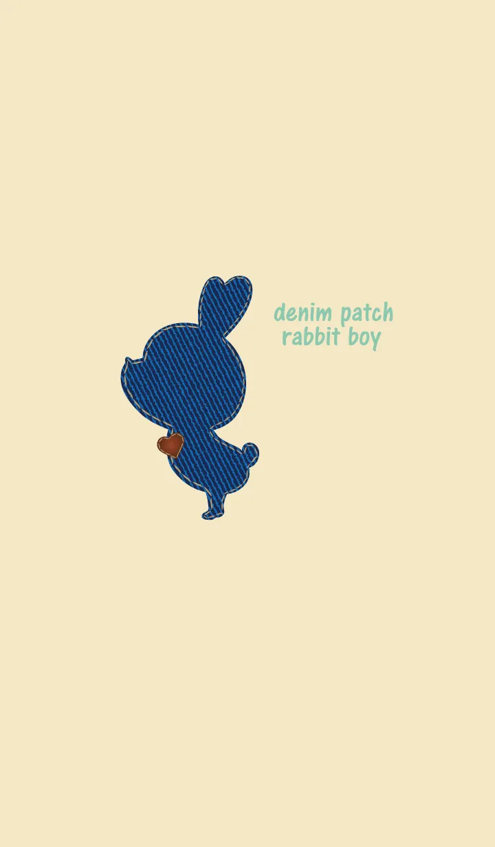 [LINE着せ替え] denim patch rabbit boy 4の画像1