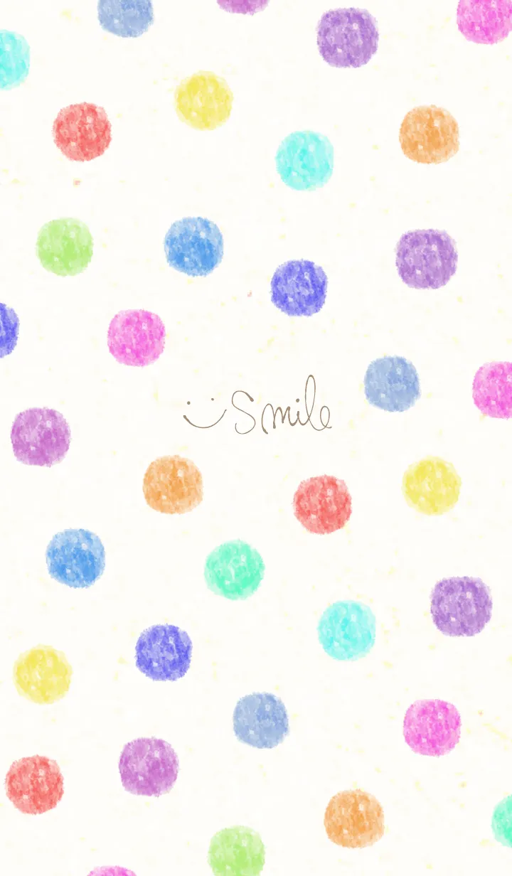 [LINE着せ替え] 水彩 大人 カラフル ドット3の画像1