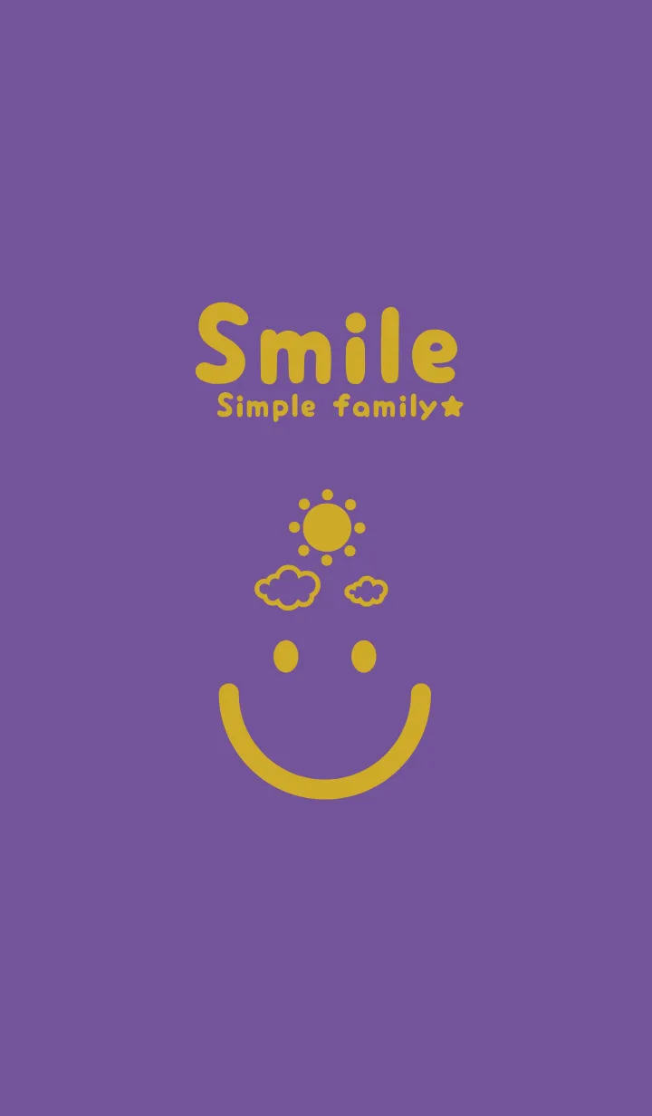 [LINE着せ替え] スマイル＆SUN 江戸紫の画像1