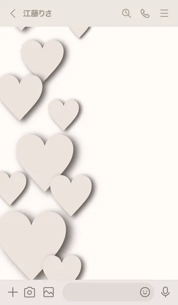 [LINE着せ替え] ALL MY LOVE BEIGEHEART 21の画像3