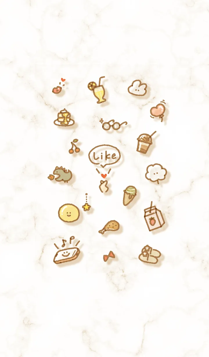 [LINE着せ替え] シンプルアイコン11♦ベージュ05_1の画像1