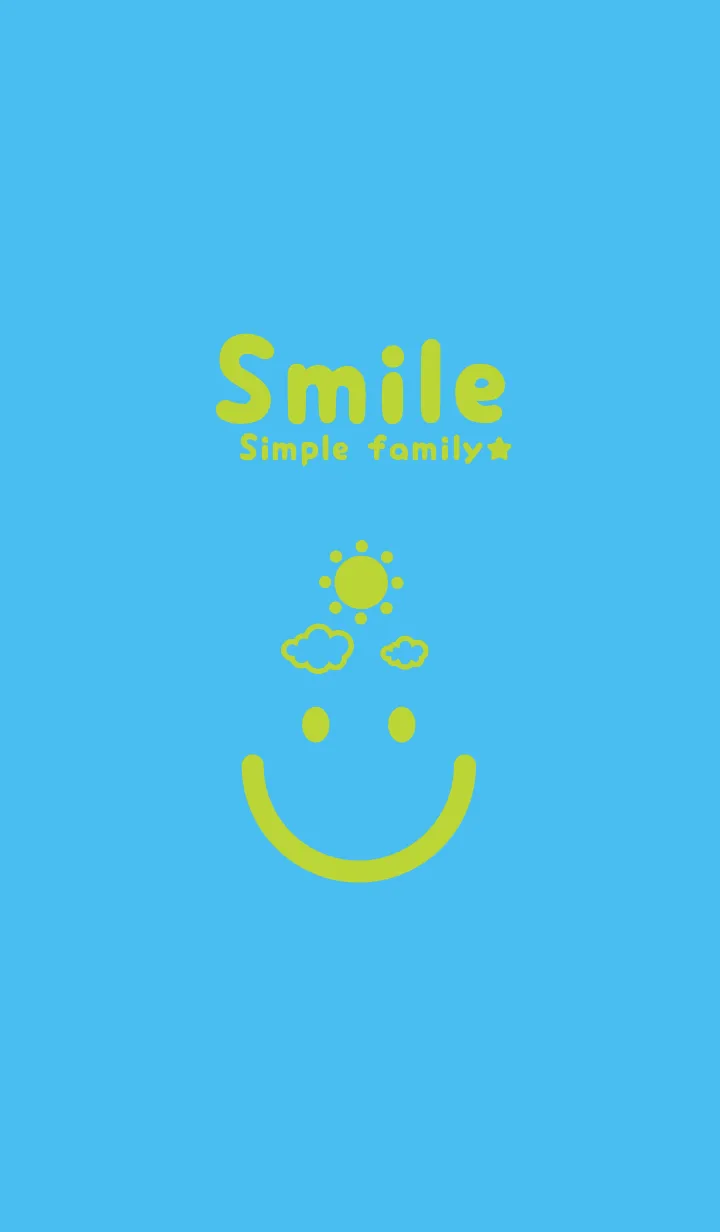 [LINE着せ替え] スマイル＆SUN パステルブルーの画像1